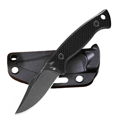 YF SMART Cuchillo compacto de 2,4' con hoja fija y cuello de acero inoxidable D2 para un transporte cómodo y práctico