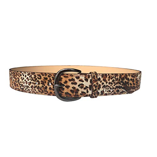 YYHJM Damen Leopardenmuster Pin Skin Leder Mode Taille Mattgürtel mit Alu-Schnalle Cover