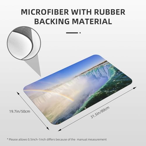 Tapis de bain antidérapant Niagara Falls lavable 80x50 cm avec envers caoutchouc