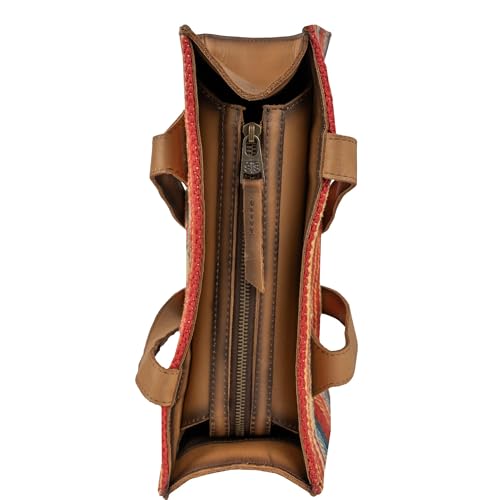 Cartera STS Ranchwear Chaynee Valley Serape Collection Ruby, de cuero, con bolsillo para portar arma oculta, doble asa, multifuncional miniatura 5