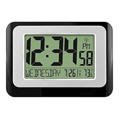 La Crosse Technology W 88631 Digital Atomic Black Wall Clock with Temperature La Crosse Technology W 88631 Digital Atomic Black Wall Clock with Temperature product image