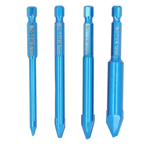 Masonry Drill Bit Concrete 4PCS Set Masonry Drill Bit Multifunctional Blue Color Glass Drill Bit for Concrete Glass Marble