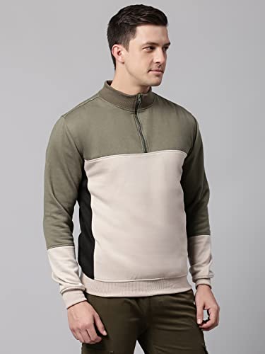 Image of Dennis Lingo Men's Poly Cotton Sweatshirt - Regular Fit, Full Sleeves, Casual Winter Wear for Men