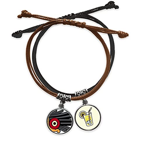 Bracelet Indien Ajustable Cuir Anti Irritation Dessin Plume