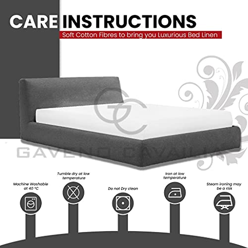 40 cm Extra Deep Single Bed Sheet- 400 Thread Count Egyptian Cotton Fitted Sheet- Anti Allergy Bedding Sheets- White - Image 4