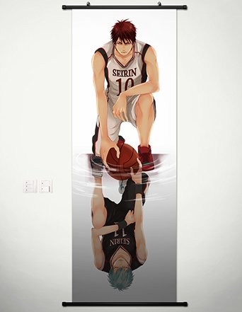 Home Decor Anime The Basketball Which Kuroko Plays Cosplay Wall Scroll Poster Kagami Taiga & Kuroko Tetsuya 49.2 X 17.7 Inches-014