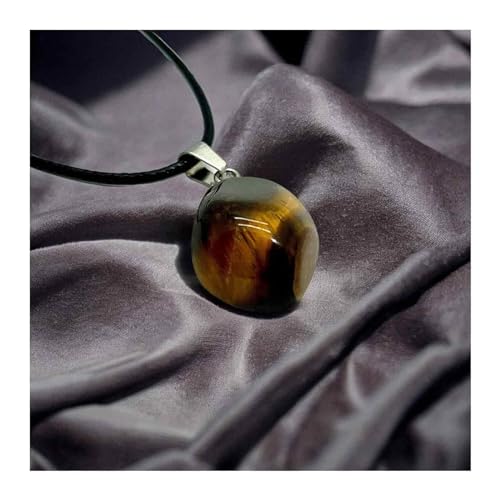 arana's - Colgante OJO DE TIGRE piedra natural irregular semipreciosa - Collar de cordon encerado - Cristales curativos y piedras energeticas para mujer y hombre - Sanacion y curacion (Ojo de tigre)