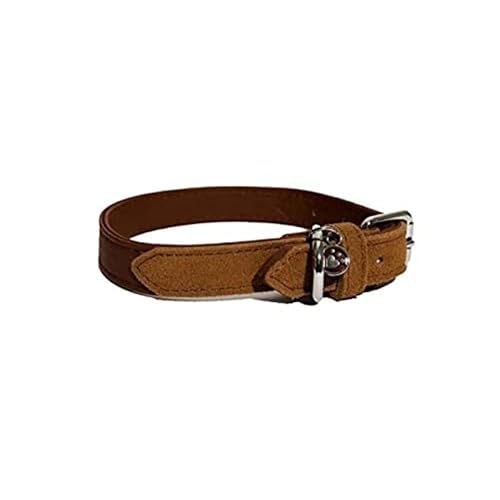 Rosewood Collar de Perro de Cuero de Lujo, 50-24 Pulgadas, Suave al Tacto Rojo