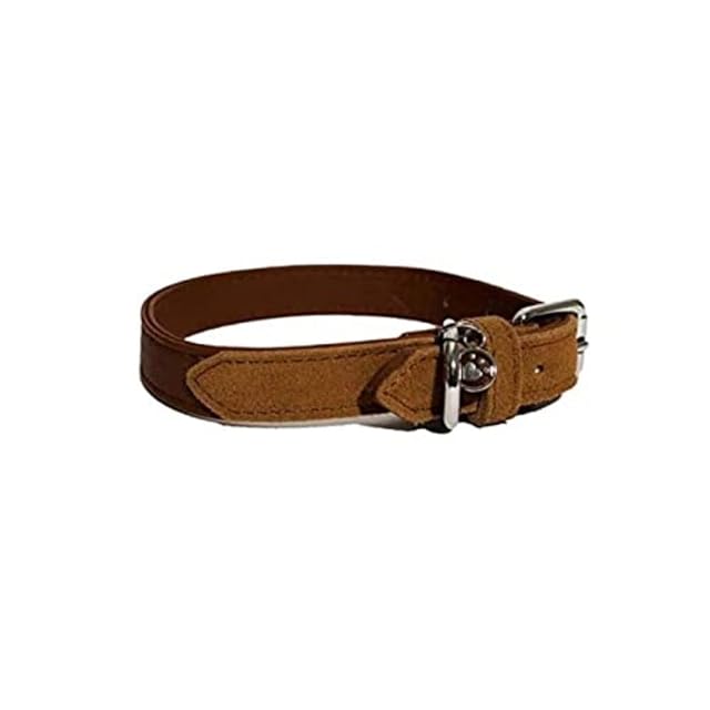 Rosewood Collar de Perro de Cuero de Lujo, 50-24 Pulgadas, Suave al Tacto Rojo