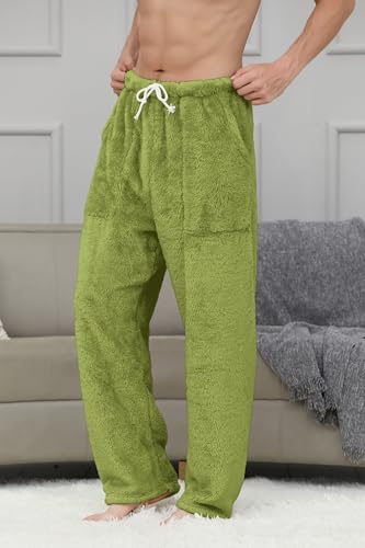 SANGTREE Men's Fleece Pajama Pants - Thick Plush Fuzzy Sleepwear3