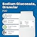 Lab Alley Sodium Gluconate, Granular, FCC/Food Grade, Kosher, Halal, Chelating Agent, Bitterness Inhibitor, and Plasticizer for Food & Industrial Use (2 Pounds)