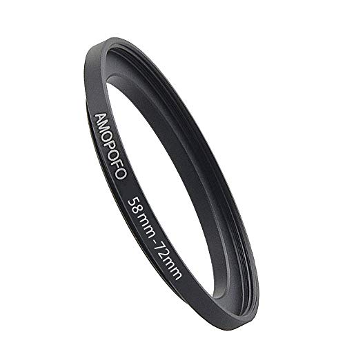Image of 58 to 72mm Camera Filter Ring /58mm to 72mm Step-Up Ring Filter Adapter for 72mm UV,ND,CPL,Metal Step Up Ring