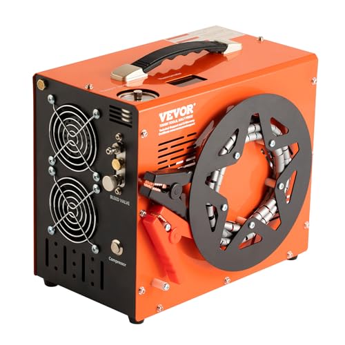 VEVOR PCP Air Compressor, 4500PSI/30Mpa Portable PCP Airgun Compressor with Built-in Power Converter, Auto-Stop | DC12V/AC120V | Oil & Water-Free Air Rifle, Paintball and Scuba Tank Compressor Pump - image 4