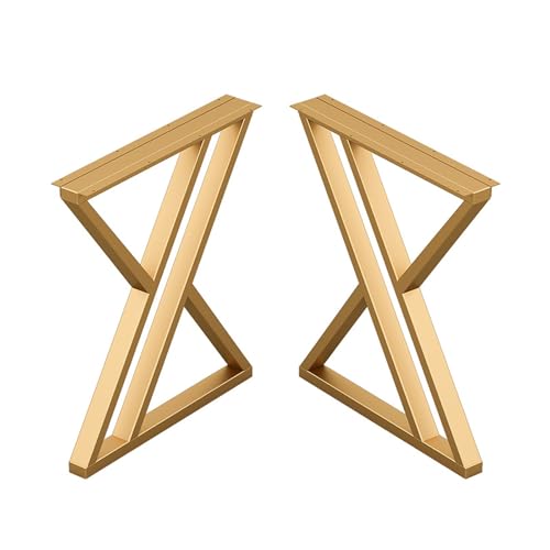 Pieds de table en métal doré au design élégant et finition industrielle unique