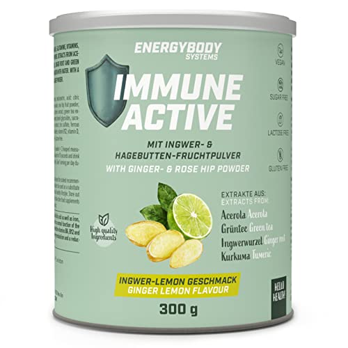 Energybody Immune Active Vitamin Drink mit Superfoods / 300g Pulver, 30 Portionen mit Lemon-Geschmack / Nahrungsergänzung zur Unterstützung des Immunsystems mit wichtigen Vitaminen & Mineralstoffen Cover