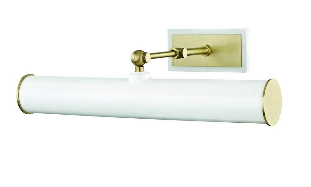 Mitzi HL263202-AGB/WH Holly - 2 Light Picture Light 4.75 inches Tall and 16.25 inches Wide - Aged Brass/Soft Off White