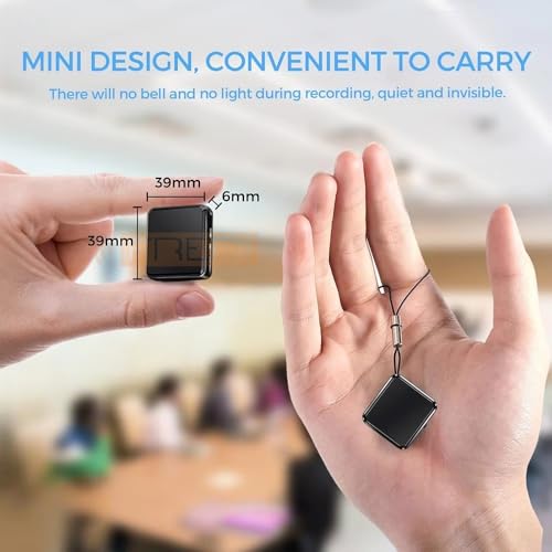 Image of FREDI HD PLUS Mini Digital Audio Recorder with 16GB Inbuilt Storage | Locket Style Portable Voice Recorder | USB Plug and Play File Transfer | Rechargeable Standalone Audio Recording Device