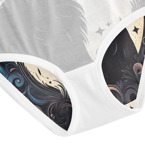 Cute Black Cat Kids Underwear, Toddler Briefs, Girls' Cotton Brief Underwear, 2–8 Years4