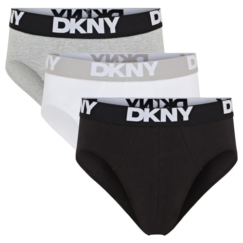 DKNY Kelso Mens Briefs | Pack of 3 Mens Pants, Breathable Cotton Blend Underwear for Men |