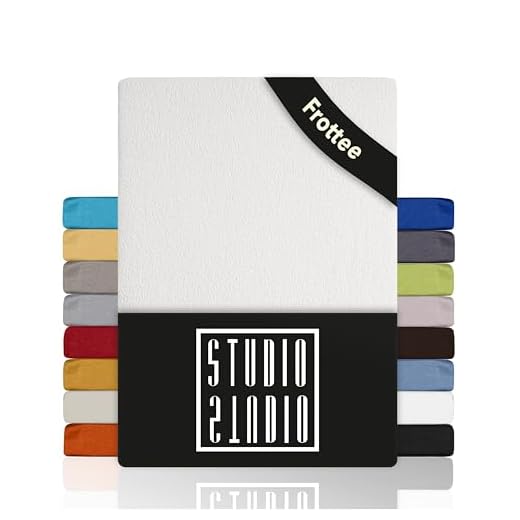STUDIO Basic Frottee Spannbettlaken 180x200cm – weiches Frottee-Spannbetttuch aus 80 % Baumwolle & 20 % Polyester – Weiß – Öko-Tex Zertifiziert, bügelfrei & elastisch – für Matratzen 15–25cm