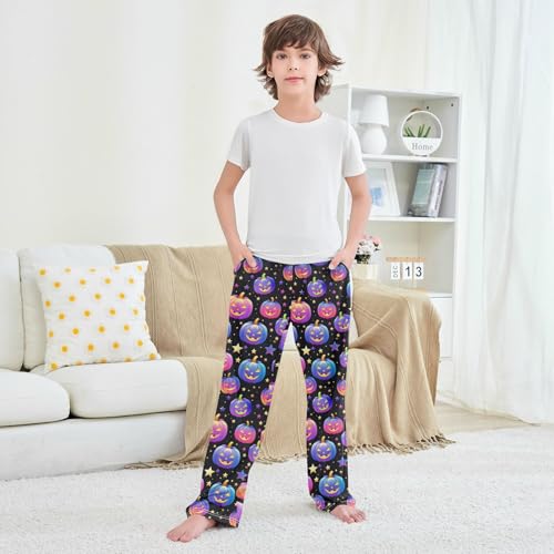 Halloween Pajama Pants Gradient Pumpkin Pattern Long Sleep Pants Lounge Bottoms4
