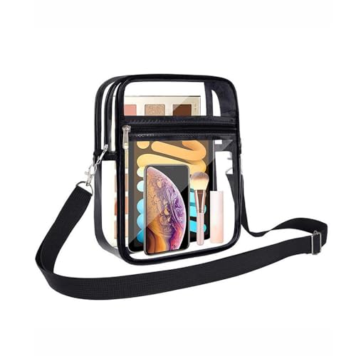 Transparent Sling Bag for Women, Crossbody Bags for Women with Braided Double Zipper, Small Backpack Purse