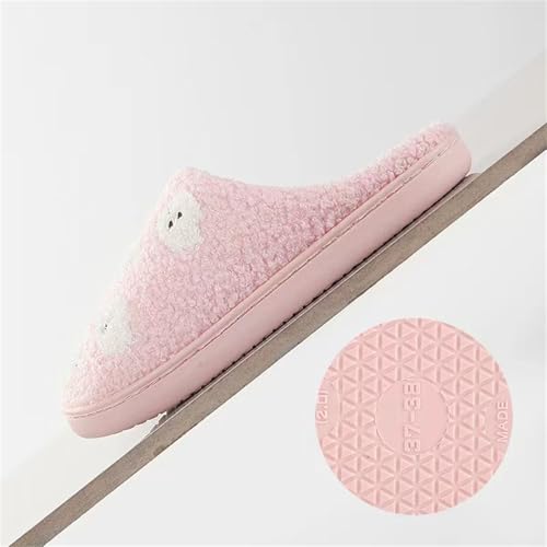 Image of Halloween Pumpkin Slippers for Womens Mens Cute Cartoon Slippers Plush Warm Memory Foam Shoes