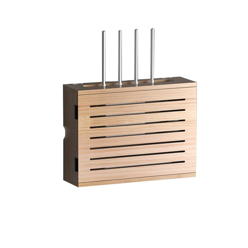 Boîte de Rangement for routeur, boîtiers Wi-FI, étagères murales décoratives, Cache-câbles TV, Organisateur dissimulé et réglable for la Maison(Yellow,36.5x27.5x11.5cm)