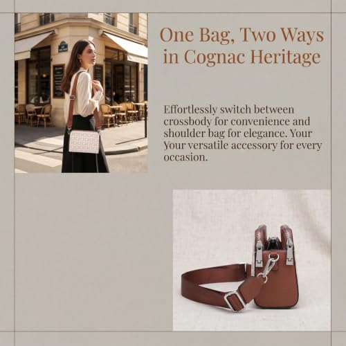 Image of Crossbody Bags for Women Small Shoulder Purses with Adjustable Wide Strap, Triple Zip Design