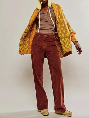 Image of Womens Knit Cardigan Sweater Button Down Oversized Sweaters Y2k Graphic Shawl Collar Fall Cardigans Coats