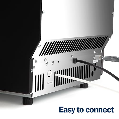 Image of EUHOMY Commercial Ice Maker Machine, 150lbs /24H Stainless Steel Under Counter ice Machine with 33lbs Ice Storage Capacity, Freestanding Ice Maker