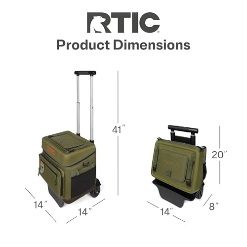 RTIC Everyday Wheeled Cooler, Soft Sided Insulated Portable Rolling Collapsible Cooler Bag with Wheels and Handle for Outdoor, Beach, Camping,... - Image 5