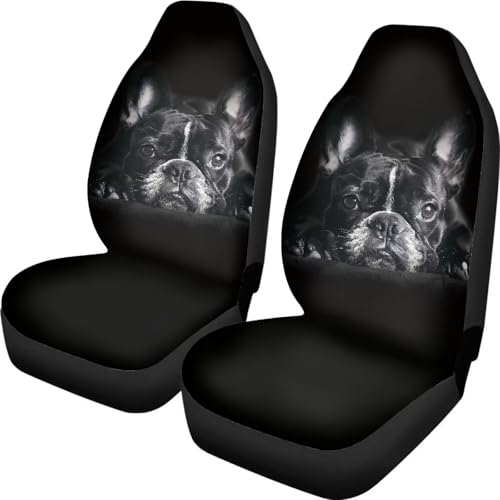 Housse de siège de voiture Bouledogue Français pour SUV et camion 2 pièces