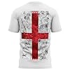 St Georges Cross Mens T Shirt Front and Back Print Patriotic English Heritage Tee Top Unisex Sportswear Gift for Men, XXL, White #4