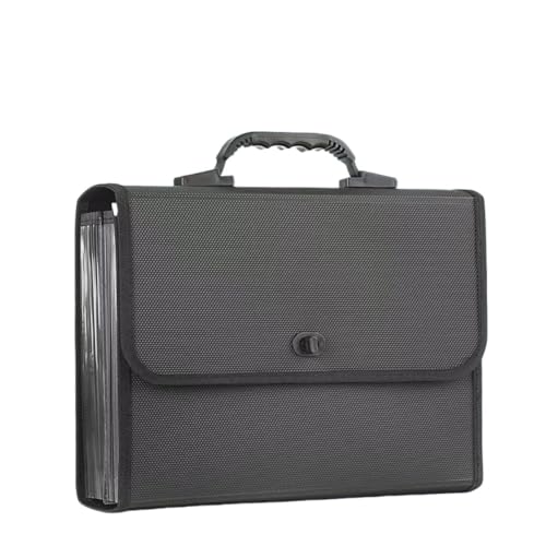 ドキュメント ファイル ケース ファイルボックス アコーディオン a4 13ポケット 26ポケット ラベル付き 大容量 スナップ式 書類 ファイル フォルダー ホルダー 領収書 整理 分類 収納 防水 事務用品 オフィス 教室 (ニットブラック,26マス)