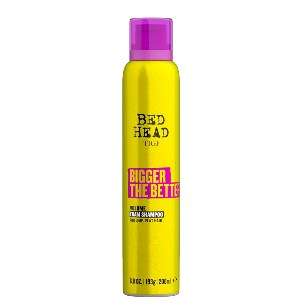Bed Head by TIGI - Bigger The Better Hair Volume Foam Shampoo - Ideal for Fine Hair - 200 ml