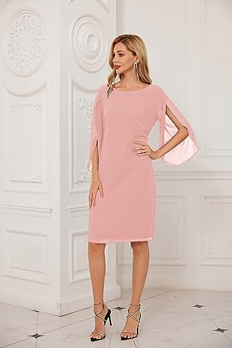 Image of GRACE KARIN Womens Formal Wedding Guest Dress 2026 Chiffon Cocktail Dress Mother of the Bride Dresses Midi Fashion Clothing