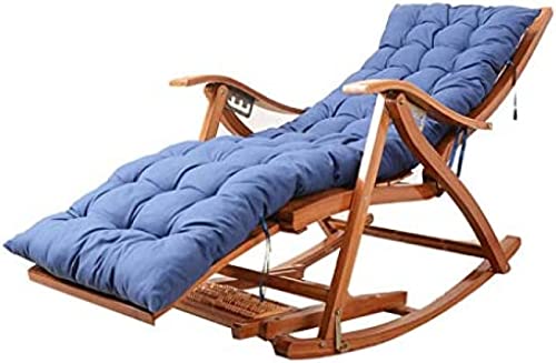 Cadeira de balanço com gravidade zero, com almofada, espreguiçadeira dobrável ajustável para pátio com massageador de pés reclinável adequado para ambientes externos/internos, rolamento 200 kg, azul, Gigh End4