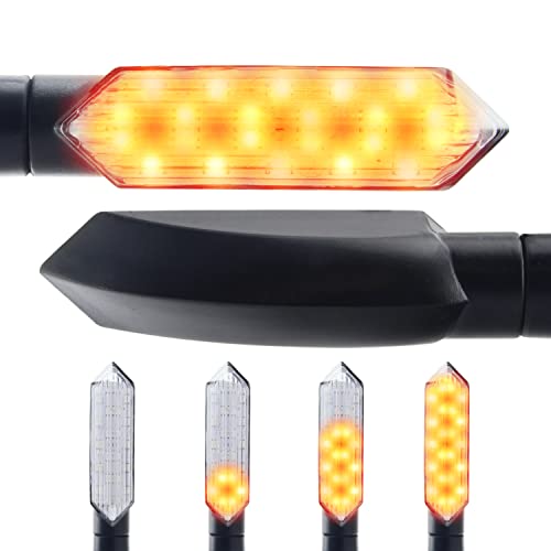 Area1 Lot de 2 clignotants LED pour scooter - Compatible avec compatible avec Peugeot Speedfight 2, 3, 4, Iceblade Darkside Pure (homologués E / B19)