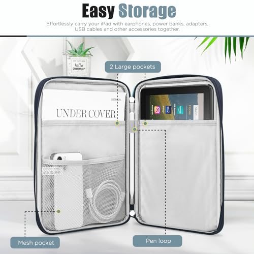 Image of TiMOVO 8-9 Inch Tablet Sleeve Case for All-New iPad mini 7 (A17 Pro, 2024), iPad mini 6 (8.3-Inch, 2021), iPad mini 5 /4 /3 /2 /1, Portable Protective Pouch Bag for iPad mini, Colorful Flower