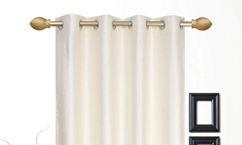Image of Plain Crush Polyester Curtain, Pack of 2,White, (White, 9 feet)