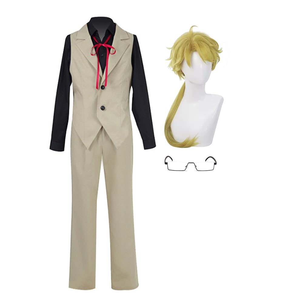 Jiumaocleu Dazai Osamu Cosplay Kunikida Doppo Costume Dazai Osamu Costume Outfit Full Set Halloween Christmas Carnival Party Dress Up Suit For Men Women