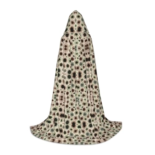 Cape à capuche longue pour adolescent vêtement de détente motif pierre