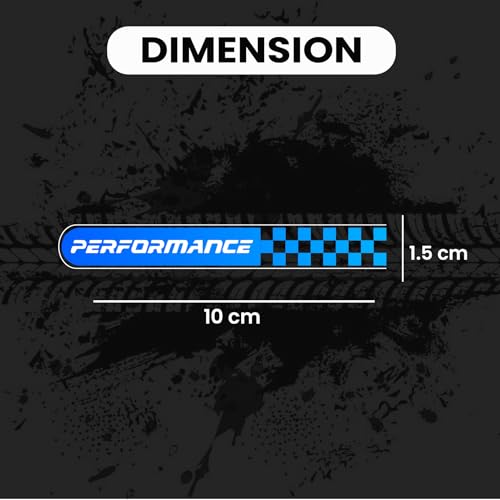 Image of 4Pcs Performance Sticker for Car Wiper Stickers All Cars Rear Wiper Car Sticker Exterior Decal Vinyl L x H 10 x 1.5Cm (Blue)