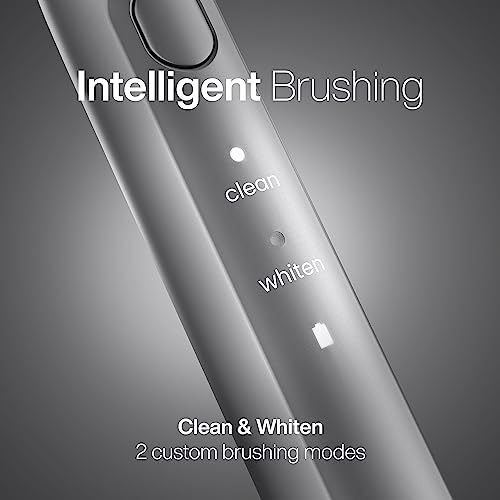 Image of Aquasonic Icon ADA-Accepted Rechargeable Toothbrush | Magnetic Holder & Slim Travel Case | 2 Brushing Modes & Smart Timers | Gentle Micro-Vibrations (Stone)