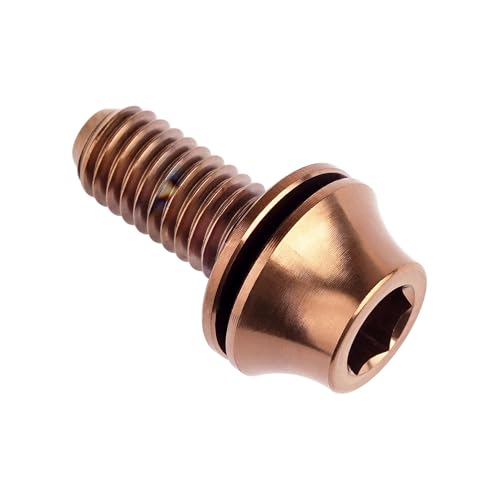 Image of Titanium M5x12mm with Washer Bicycle Water Bottle Cage Bolt 4 Pack