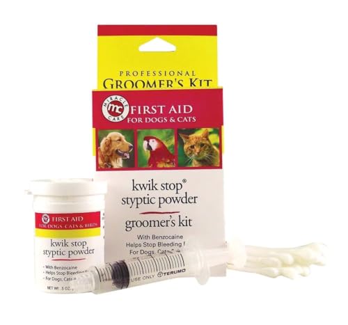 Image of Styptic Kwik Stop Dog Cat Bird Ferret Helps Stop Bleeding Fast Powder Gel Pads or Swabs (90 Count Pads)