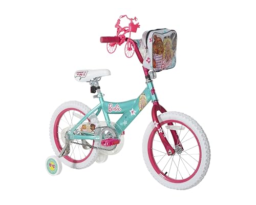 Dynacraft Barbie 16-inch Girls' Bike for Kids Ages 5-7 Years - Fun and Stylish Design, Sturdy and Durable, Perfect for Kids Learning to Ride, Easy to Assemble, Ideal for Young Riders