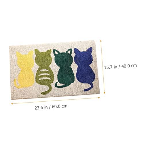 Tapis d'entrée en polyester absorbant avec son design de tapis de sol décoratif mignon
