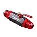 Ryanstar AN8 Shut Off Valve -8AN Male Shut Off Valve Fitting Aluminum Anodized Black&Red